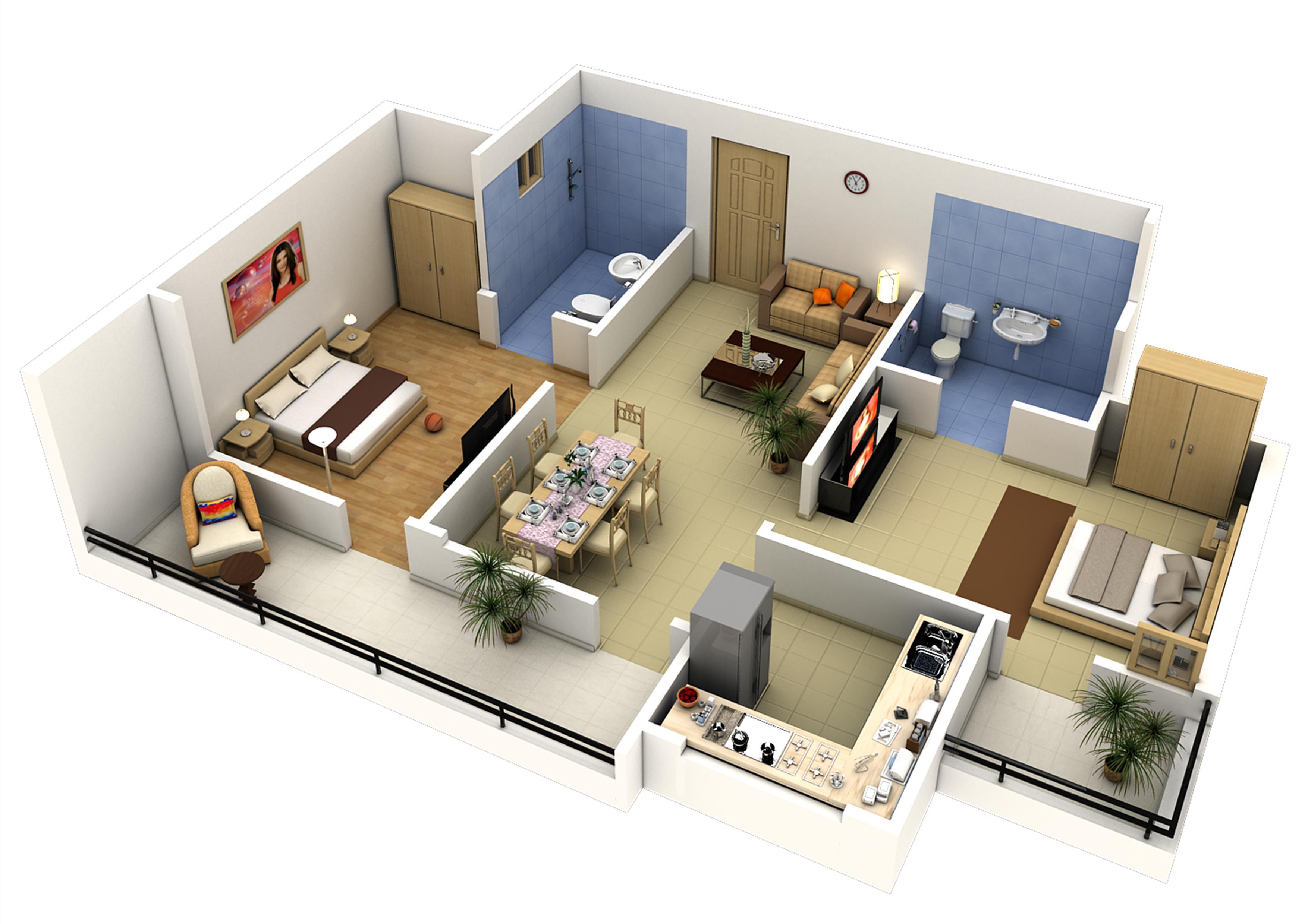 Two bedroom flat. Floorplan 3d проекты. Планировка квартиры. Дом с планировкой и интерьером. Планировка комнаты.