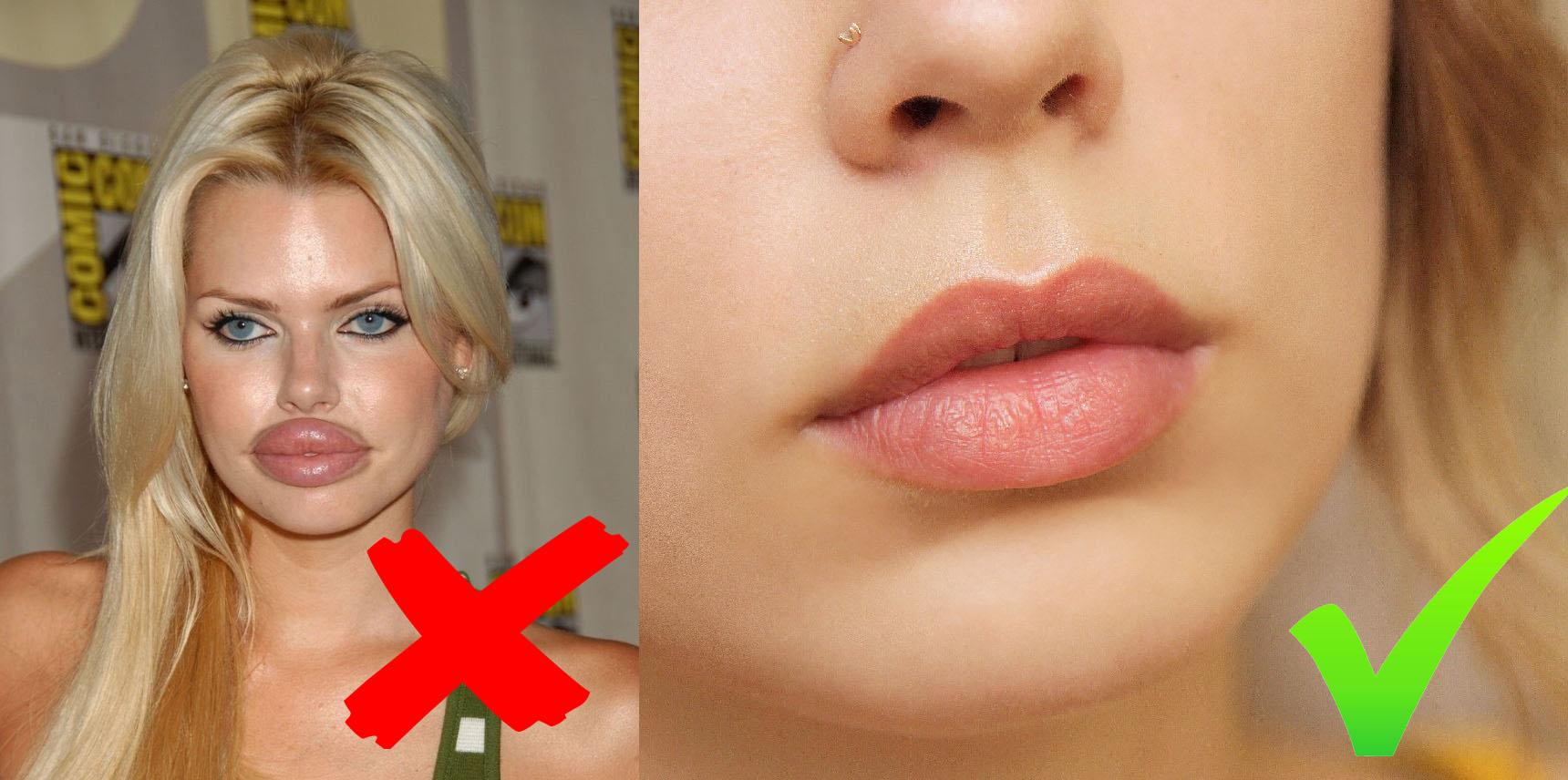 Уменьшить губы на фото онлайн бесплатно