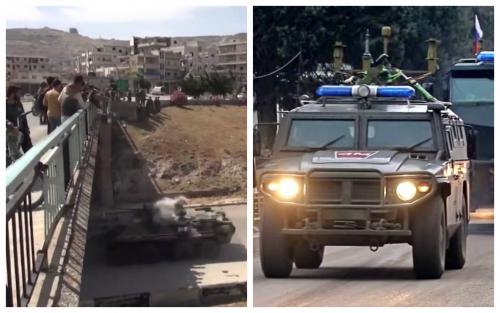 В Сирии забросали камнями с моста российский конвой